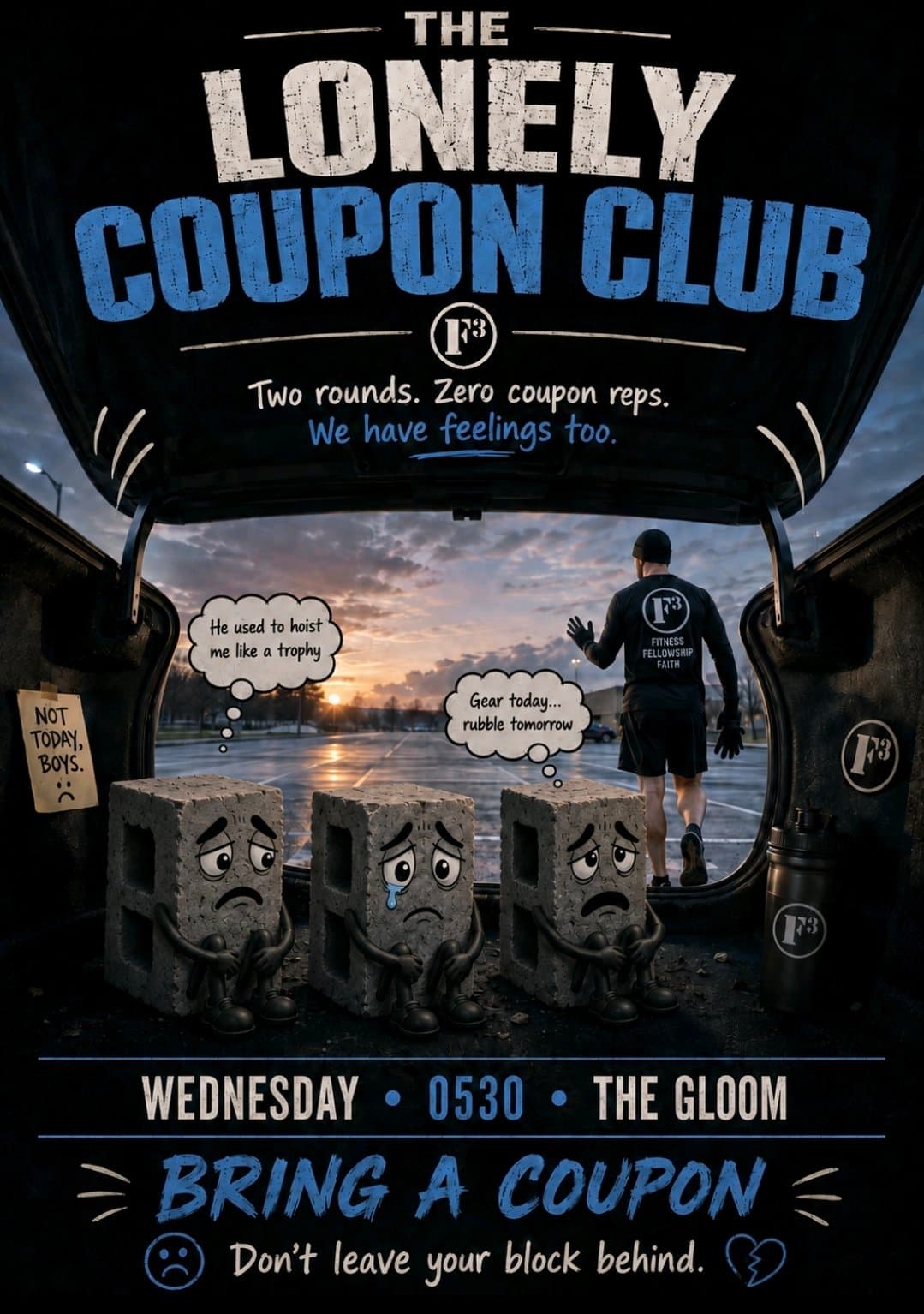 F3 Lincoln beatdown — Lonely Coupon Club at Sparta